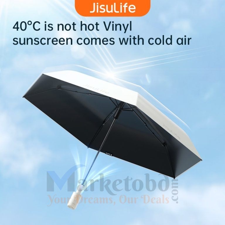 JISULIFE FA52 Umbrella With Cooling Fan JISULIFE FA52 Umbrella With Cooling Fan Price in Bangladesh