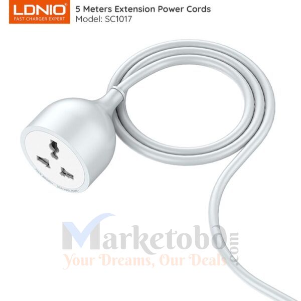 LDNIO SC1017 Universal Power Strip with Extension Power Cord 5m