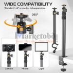 New! Overhead Desk Mount Stand For DSLR, DSLR & Ring Lights