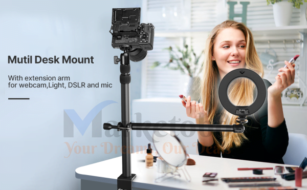 New! Overhead Desk Mount Stand For DSLR, DSLR & Ring Lights