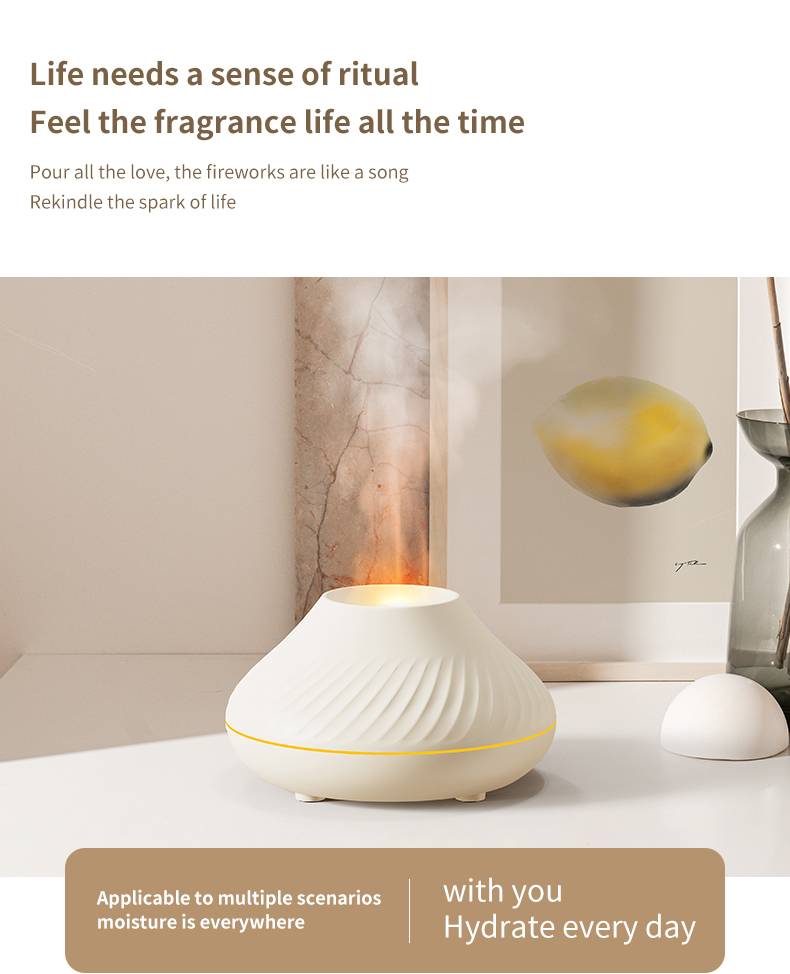 Volcanic Flame Aroma Diffuser Essential Oil Lamp Air Humidifier Price In Bangladesh
