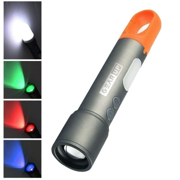 GearUP K57 Multifunctional Rechargeable Torch, Flashlight Zoomable LED Flashlight Price In Bangladesh