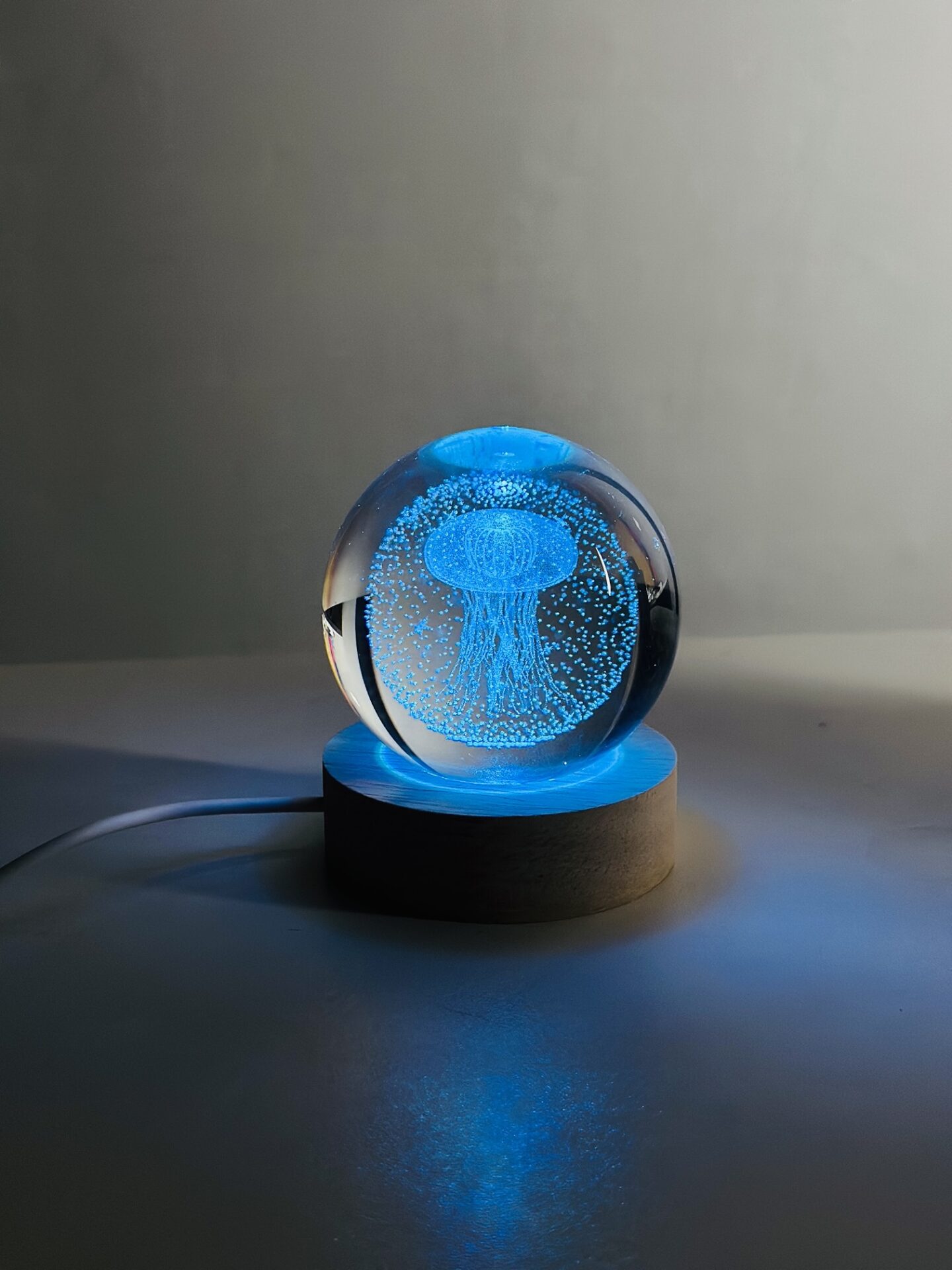 Color Changing LED 3D Crystal Ball – Jellyfish