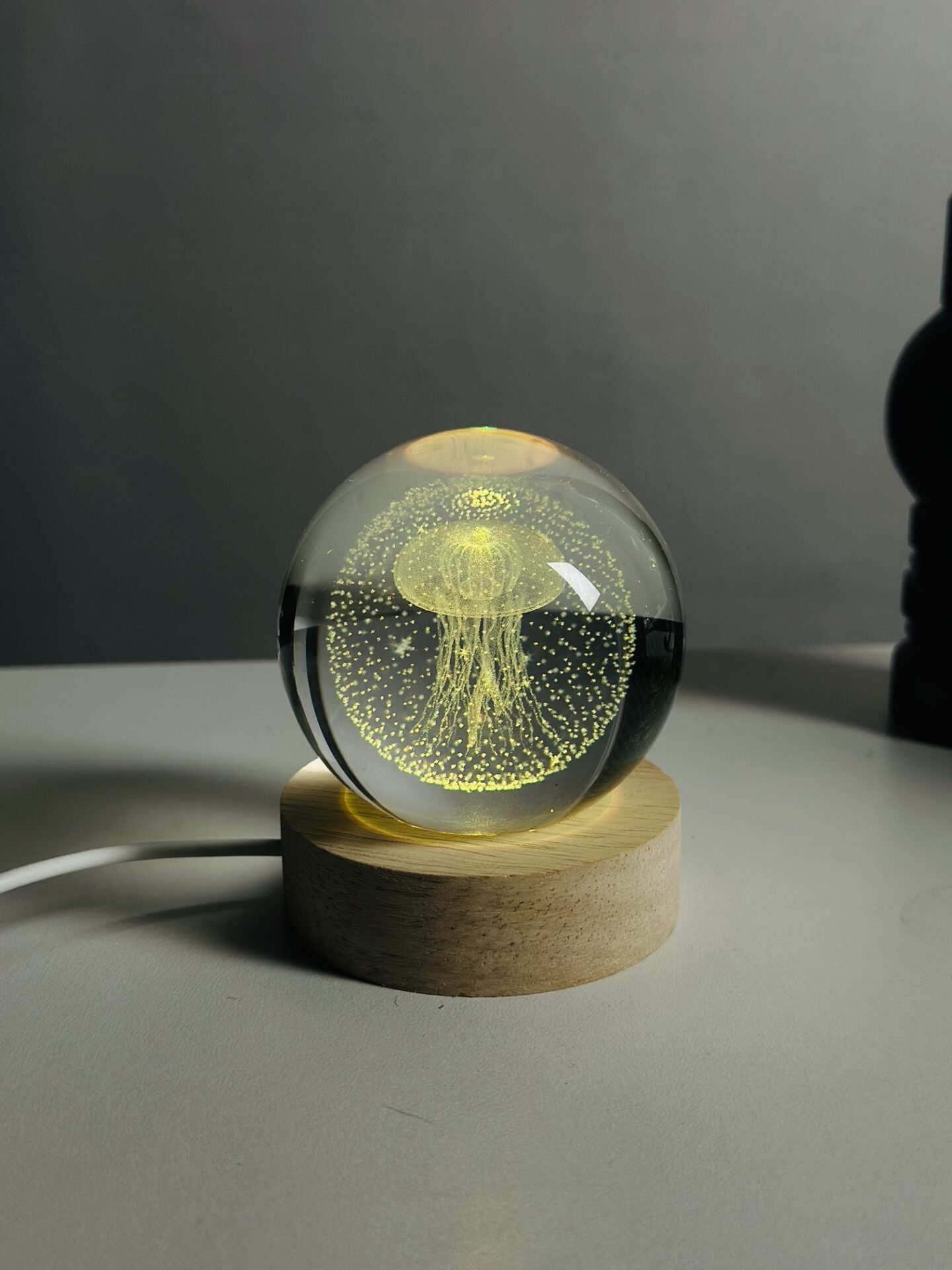Color Changing LED 3D Crystal Ball – Jellyfish