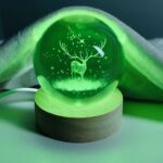 Color Changing LED 3D Crystal Ball – Deer