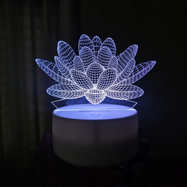 GearUP Acrylic Multicolor Water Lily Night Lamp Price In Bangladesh