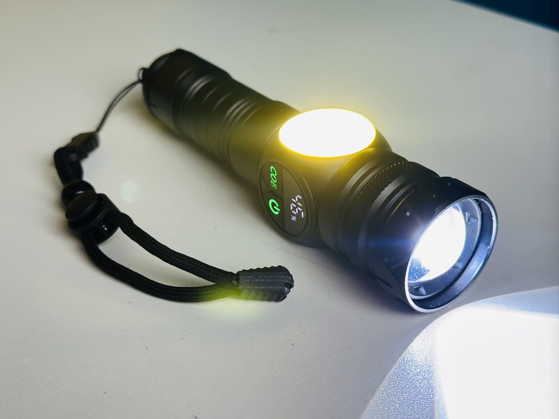 IMG_9306 GearUP K60 Outdoor Flashlight Telescopic Zoom 10W COB+LED 800 Lumens Torchlight Price In Bangladesh
