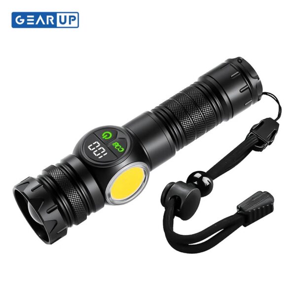 GearUP K60 Outdoor Flashlight Telescopic Zoom 10W COB+LED 800 Lumens Torchlight Price In Bangladesh